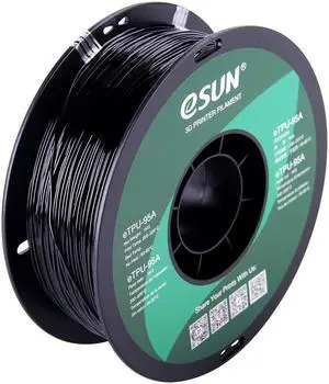 eSUN 1.75mm TPU 95A Flexible 3D Printer Filament 1KG Spool (2.2lbs), Black