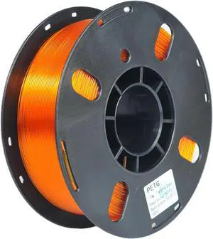 RANKI PETG Filament 1.75mm 3D Printer Filament, Dimensional Accuracy +/- 0.03 mm, 1kg Spool(Transparent Orange)