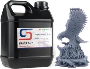 Siraya Tech 2kg Build 3D Printer Resin - High Resolution, Non-Brittle, Tappable Engineering Resin - Ideal for LCD DLP 3D Printing 8K Capable (Sonic Grey, 2kg) Siraya Tech 2kg Build 3D Printer Resin - High Resolution, Non-Brittle, Tappable Engineering Resin - Ideal for LCD DLP 3D Printing 8K Capable (Sonic Grey, 2kg)