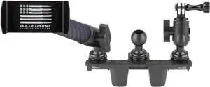 Bulletpoint Metal Bronco Phone Holder Mount + Action Camera Mount Compatible with 2021+ Ford Bronco Holds 3 Devices Replaces Accessory Ready Panel
