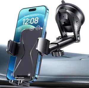 FESIYOYE Phone Holder Car Mount for iPhone Phone Mount for Car Dashboard Windshield Universal Accessories Automobile Phone Holder Mount Fit iPhone Android Smartphone
