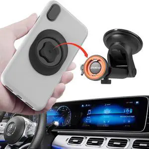 sincetop Car Phone Holder Mount, Cell Phone Mount for Car Dashboard Windshield, 3 in 1 Super Suction Cup with Strong Sticky Gel, Adjustable Universal for All PhonesSeries C - 1st Gen