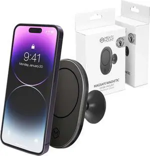 Mighty Mount - MagSafe Car Phone Mount Compatible with iPhone 15 14 13 12 Pro Max, Pro, Plus, and with Magsafe Phones and Cases(MagSafe Magnetic Car Dash Mount (Version 2.0))