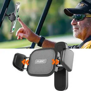 A2C Gym Magnetic Phone Holder Sturdy Metal Core Clamp, Solid Alloy Base with 6 Strong Magnets, Magnetic Phone Mount for Workout Fitness, One-Hand Pick, 360 Degrees Rotatable [Storage Bag Included]