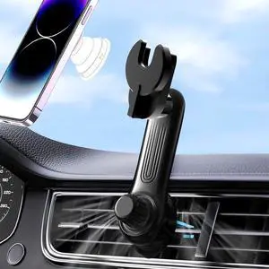 Car Phone Holder for Socket Mount Air Vent Car Phone Holder for Pop Grip [Never Blocking] AC Vent Clip Phone Mount 360° Adjustable Works with Popsocket Car Mount for iPhone  All Smartphones