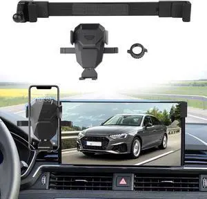 Sunsdrew Audi Car Phone Holder for Audi A4/A5 2020+/Q5 2021+, Adjustable GPS Cell Phone Mount, Hands Free Ultra Stable Phone Stand for All Smartphones, Only for 10.1" Screen
