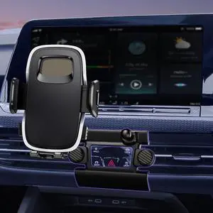 ELOHEI for Volkswagen Golf Phone Mount with Custom Base, Car Phone Holder for VW Golf 8 MK8 R GTI 2020 2021 2022 2023 2024 Car Accessories(for 20-24 VW Golf)