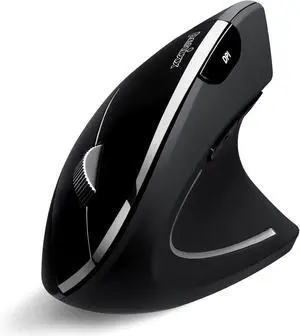 Perixx PERIMICE-813B Bluetooth Vertical Mouse - Wireless 3-in-1 Multi-Device Technology - Travelling Carry Bag - Black - Right Handed Perixx PERIMICE-813B Bluetooth Vertical Mouse - Wireless 3-in-1 Multi-Device Technology - Travelling Carry Bag - Black - Right Handed