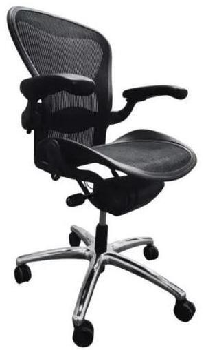 Herman Miller Aeron Size B in Polished Aluminum Base with Lifetime Warranty