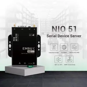 NEXCOM NIO51 Industrial IoT Device | Modbus RTU to TCP with 2 KV Isolation Protection | AMR Controller | AGV Controller | Warehouse System | 20MB Buffer Data Protection | Wide-Temp -40~70