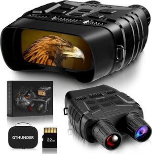 GTHUNDER Digital Night Vision Goggles Binoculars for Total DarknessFHD 1080P Infrared Digital Night Vision, 32GB Memory Card for Photo and Video StoragePerfect for Surveillance