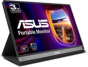 ASUS ZenScreen 15.6 1080P Portable USB Monitor (MB16AC) - Full HD (1920 x 1080), IPS, USB Type-C, Eye Care, Smart Case