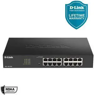 D-Link 16-Port Gigabit Smart Managed Switch | Web Managed | Cable Diagnostics | NDAA Compliant - (DGS-1100-16V2)