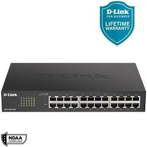 D-Link 24-Port Gigabit Smart Managed Switch | Web Managed | Cable Diagnostics | NDAA Compliant - (DGS-1100-24V2)
