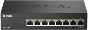 D-Link 8-Port 2.5G PoE++ Unmanaged Switch with 8 x 2.5G PoE ports - Multi-Gig, Fanless, Plug & Play - (DMS-108P)