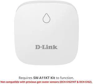D-Link Single SW-A2 Water Sensor Pod - Smart Home Water Leak Detection with Flexible Placement and Long-Range Wireless Connectivity
