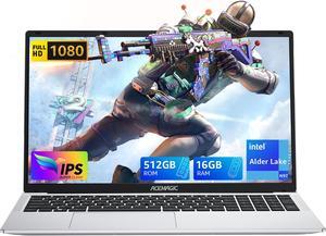 ACEMAGIC 16inch Traditional Laptop Computer,with High Performance Quad Core-12th Alder Lake N97 Laptop,Spacious Storage with 16GB RAM 512GB SSD