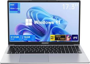 ACEMAGIC 17.3inch Traditional Laptop Computer,with High Performance Quad Core-12th Alder Lake N97 Laptop,Spacious Storage with 16GB RAM 512GB SSD