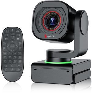 Angetube TrackCam 4K Webcam for PC/Mac - AI Tracking USB 3.0 Streaming Camera with Remote Control, Gesture Control, PTZ, HDR, Microphones, Web Camera for Desktop Computer, Laptop, Meeting, Video Call