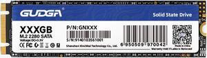 GUDGA M.2 2280 512GB SSD NGFF M.2 SATA III 6Gb/s Internal Solid State Drive Hard Disk Data Storage for PC Desktop Laptop