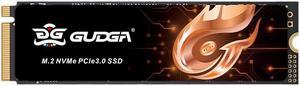 GUDGA 256GB M.2 2280 PCIe 3.0x4 NVME SSD Read Speed Up to 3300MB/S 3D TLC NAND Flash Internal Solid State Drive for PC Desktop Laptop Game-Player With Heatsink