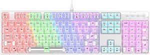 AOACE L1000 transparent key mechanical keyboard, white axis 104 keys