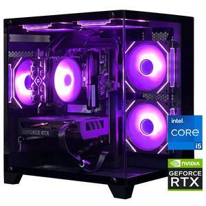 AOACE Gaming PC Desktop INTEL Core i5 12400F 2.5 GHz, NVIDIA RTX 4060 8G DLSS 3, 1TB NVME SSD, 32GB DDR4 RAM 3200, Wi-Fi6E, Sea View Room,Windows 11 Home 64-bit