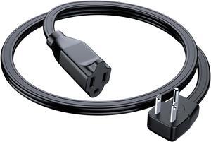Maximm Extension Cord Heavy Duty (1 Foot) Flat Wire 3-Prong Flat Plug, 14 AWG Power Cord - UL Certified, Black, Ideal for Home and Office Use, Appliances, Electronics, Power Tools