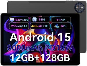 Headwolf Wpad7 2025 Newest Android 15 Tablet, 8 Core 11 Inch FHD Incell 1920 * 1200 Display Tablets, Widevine L1, 6+6GB RAM 128GB ROM 1TB Expand, 8000mAh+GMS+Gaming Tablet, 8MP Front+13MP Rear, BT5.0