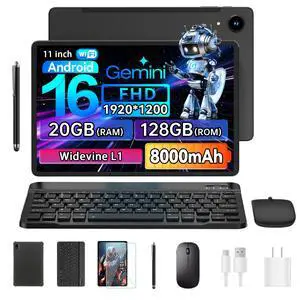 Alphawolf Android 16 Tablet, 11-inch HD Screen, 1200x1920 IPS Display, 8-core T615 CPU, 20GB (8+12) RAM + 128GB ROM(2TB Expandable), 8000mAh, Built-in AI, Tablet Set Including Keyboard, Mouse & Stylus Alphawolf Android 16 Tablet, 11-inch HD Screen, 1200x1920 IPS Display, 8-core T615 CPU, 20GB (8+12) RAM + 128GB ROM(2TB Expandable), 8000mAh, Built-in AI, Tablet Set Including Keyboard, Mouse & Stylus