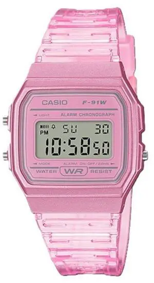 Casio Youth Pink Resin Digital F-91WS-4 F91WS-4 Unisex Watch Casio Youth Pink Resin Digital F-91WS-4 F91WS-4 Unisex Watch