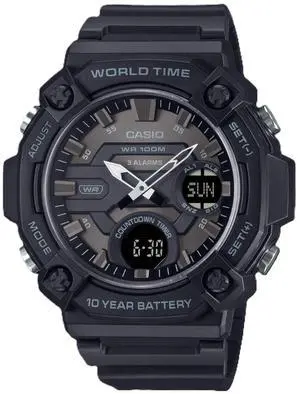 Casio Standard Grey Dial Quartz Sports 100M Men's Watch AEQ-120W-1BV