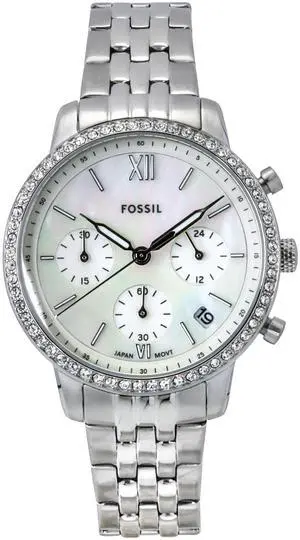Fossil Neutra Chronograph White Mother Of Pearl Dial Quartz Women's Watch ES5357