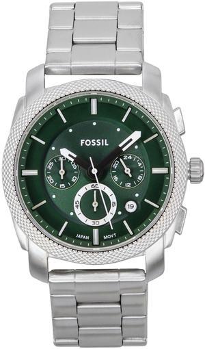 Fossil Machine Chronograph Stainless Steel Green Dial Quartz FS6079 Men's Watch