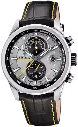 Festina Timeless Chronograph Grey Dial Quartz 100M Men's Watch F20695-4