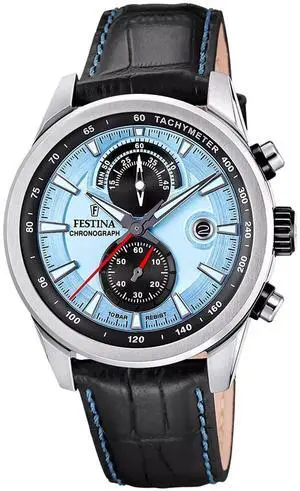 Festina Timeless Chronograph Blue Dial Quartz 100M Men's Watch F20695-2