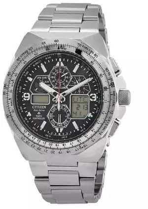 Citizen Promaster Black Dial Eco-Drive Sports 200M Men's Pilot Watch JY8120-58E