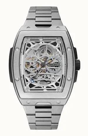 Ingersoll Challenger Silver Skeleton Dial Casual Automatic Men's Watch I12310