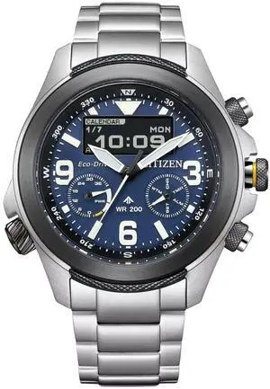 Citizen Promaster Chronograph Blue Dial Eco-Drive 200M Men's Watch JV1006-51L