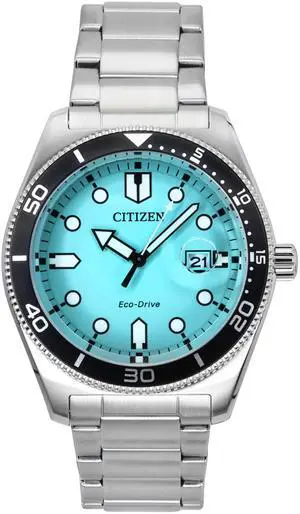 Citizen Marine Turquoise Dial Sports Eco-Drive 100M Men's Watch AW1760-81W