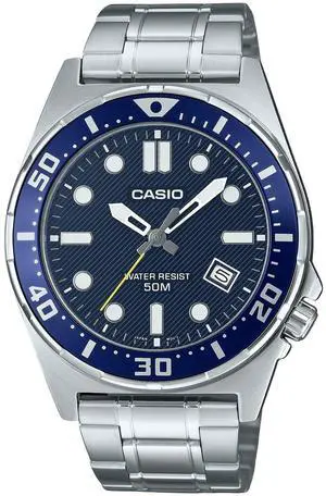 Casio Standard Analog Stainless Steel Blue Dial Quartz MTD-135D-2AV Men's Watch