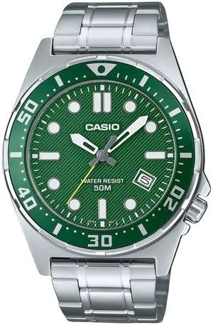 Casio Standard Analog Silver Dial Quartz Dress Men's Watch