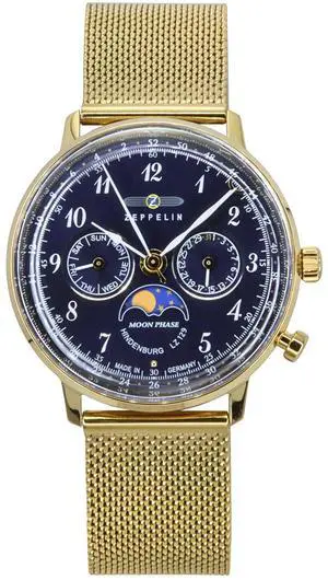 Zeppelin LZ 129 Hindenburg Blue Dial Quartz Men's Watch 7039M2