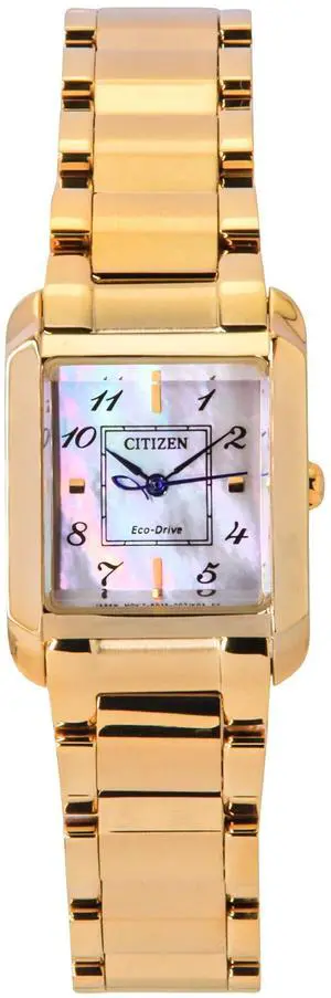 Citizen L Square Mother Of Pearl Dial Eco-Drive Dress Women's Watch EW5603-89Y