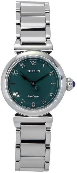 Citizen L May Bell Mini Green Dial Eco-Drive Dress Women's Watch EM1130-83X