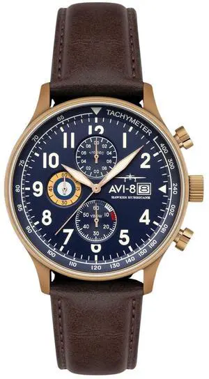 AVI-8 Hawker Hurricane Chronograph Blue Dial Quartz Men's Watch AV-4011-0O
