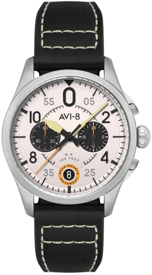 AVI-8 Spitfire Lock Chronograph Bethlem White Dial Quartz Men's Watch AV-4089-0B AVI-8 Spitfire Lock Chronograph Bethlem White Dial Quartz Men's Watch AV-4089-0B