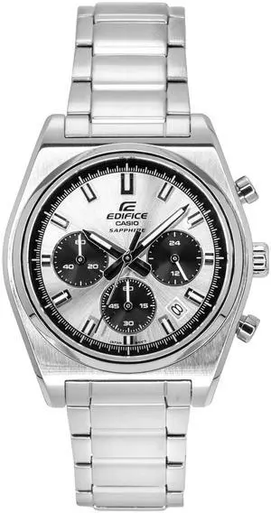 Casio Edifice Chronograph Silver Dial Quartz 100M Men's Watch EFB-730D-7AV
