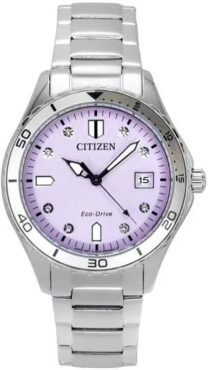 Citizen Marine Eco-Drive Stainless Steel Pink Dial FE6170-88X 100M Women's Watch