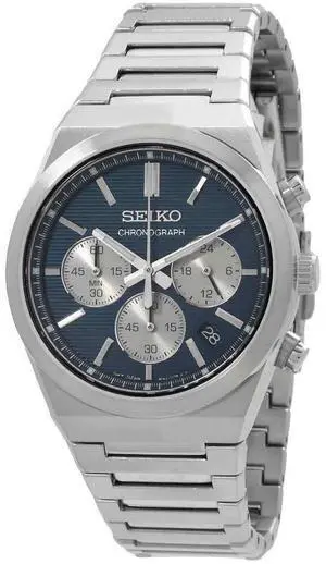 Seiko Sport Chronograph Blue Dial Quartz 100M Men's Watch SSB453P1